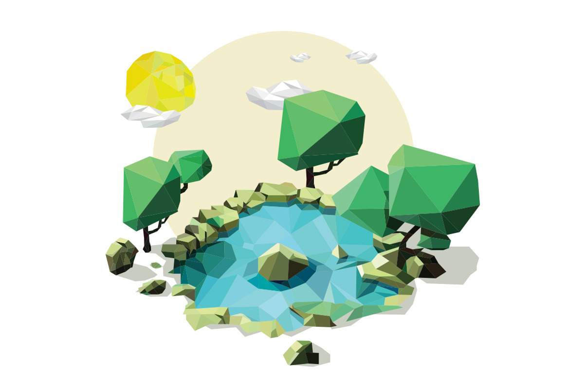 Pond, an Illustration by Vectoria
