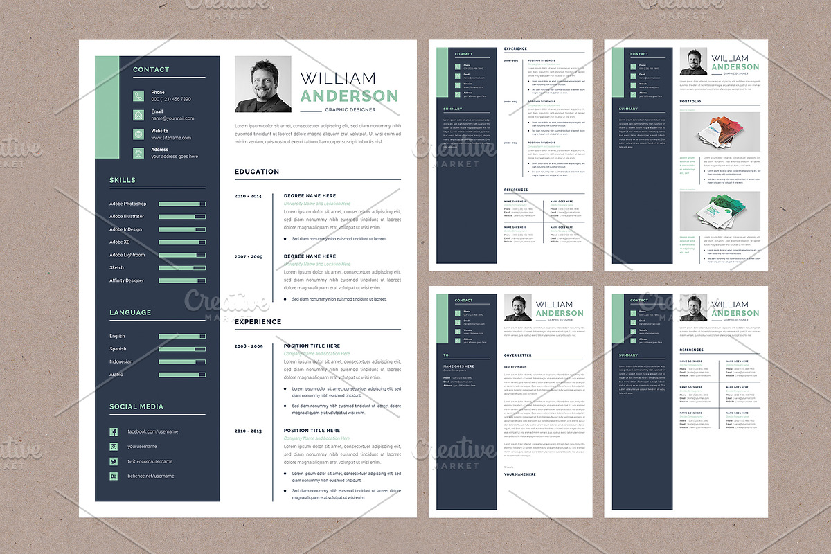 Resume with Cover Letter & Portfolio, a Resume Template by Alice_s (Photo 2 of 6)