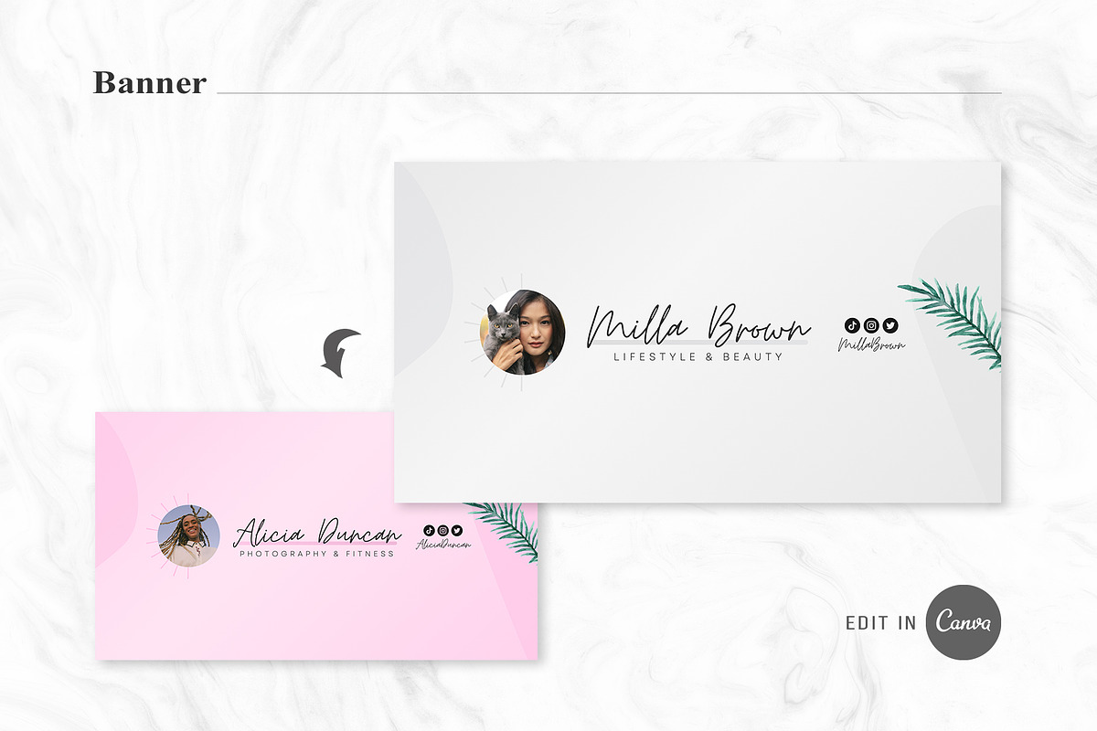 YouTube Channel Branding Kit | Canva, a Social Media Template by OniriqveDesigns (Photo 4 of 10)