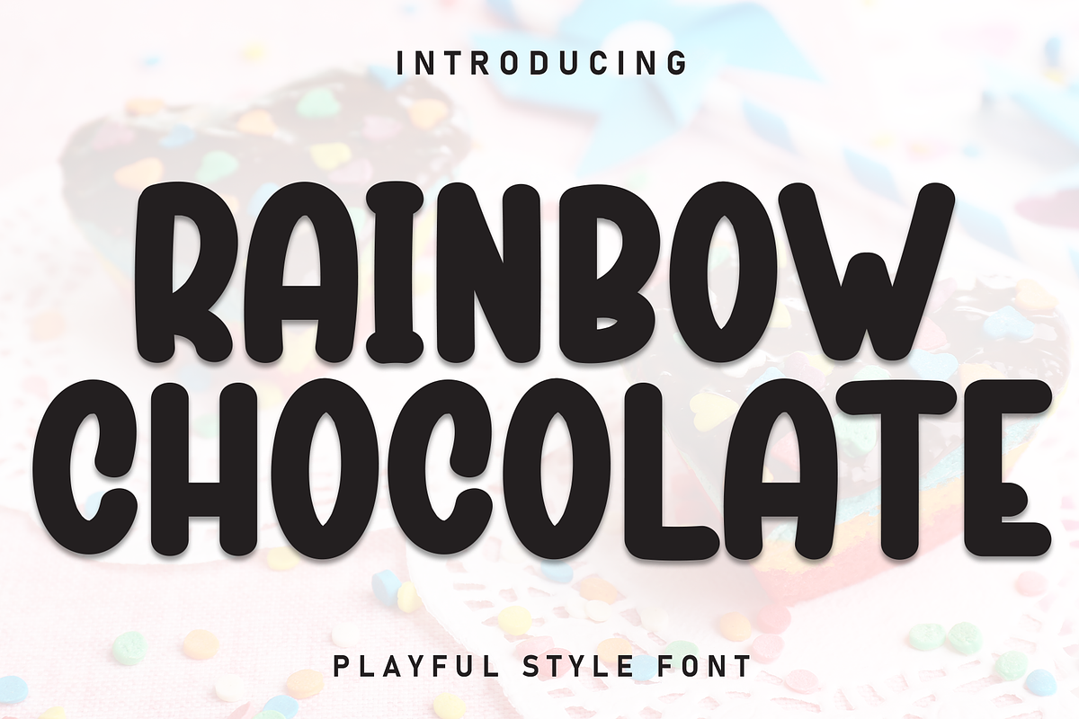 Rainbow Chocolate | Script Font, a Script Font by Scratchones (Photo 1 of 8)
