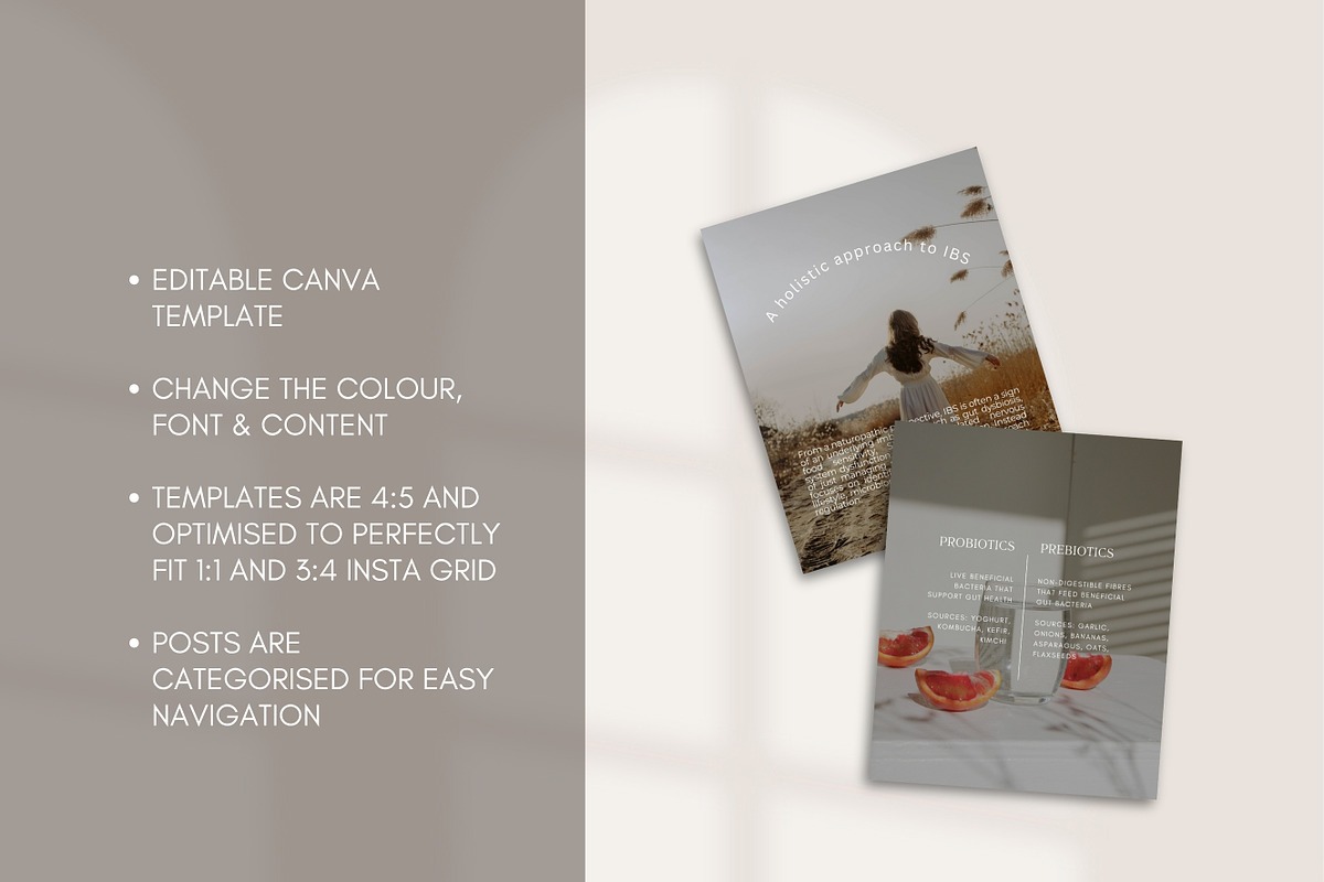 Gut Aesthetic Instagram Posts Canva preview 4