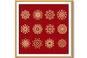 Snowflakes icon collection. Graphic, an Object Illustration by RODINA (Thumbnail 2 of 3)