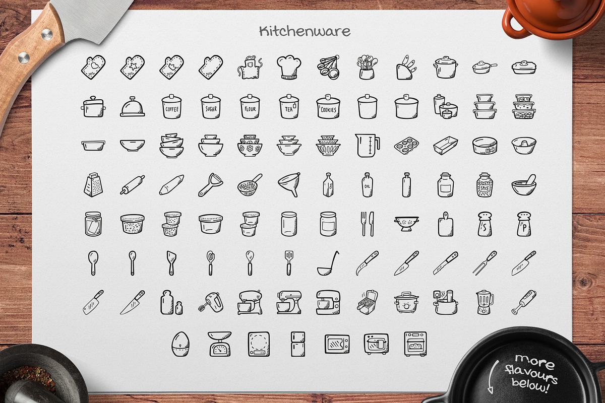 Cooking Hand Drawn Icons, an Icon by Good Stuff No Nonsense (Photo 2 of 11)