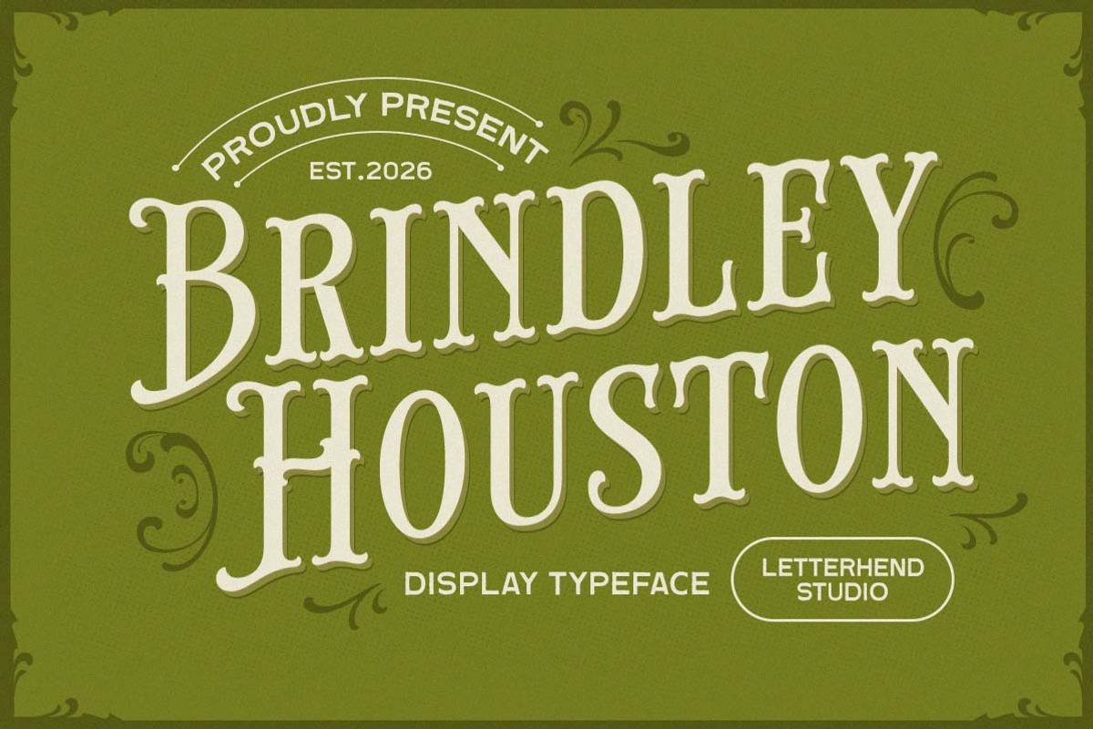 Brindley Houston Display Serif, a Serif Font by Letterhend Studio (Photo 1 of 11)