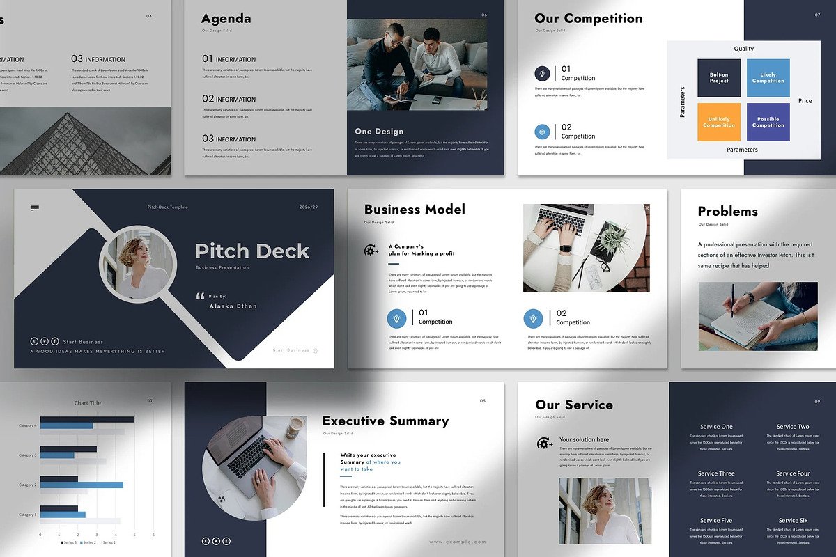 Pitch Deck Keynote Presentation, a Presentation Template by Fit-tee (Photo 1 of 9)