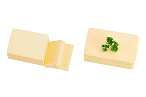 butter isolated on white background