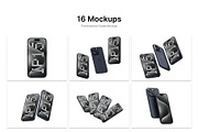 iPhone 15 Pro Mockups 16 PSD, an iPhone Mockup by River Visual (Thumbnail 6 of 8)