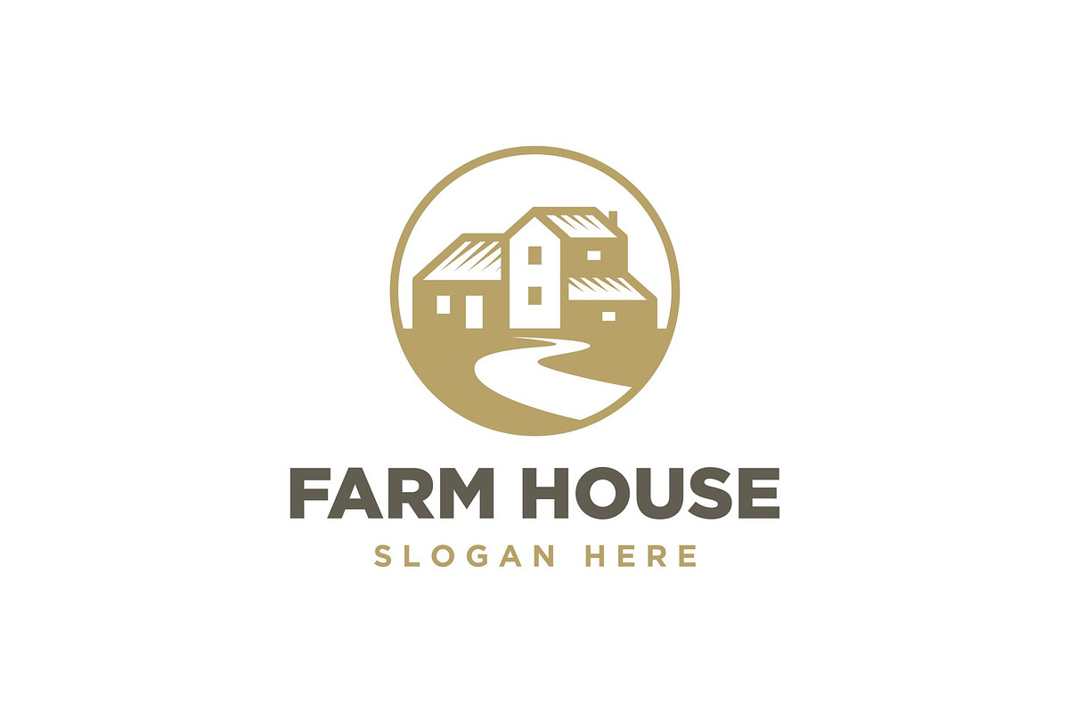Farm House Ranch Badge Logo Template