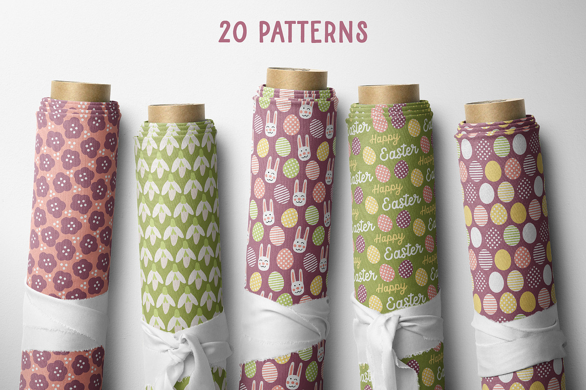Happy Easter patterns elements cards, a Pattern Graphic by RevolutionizZed (Photo 2 of 16)