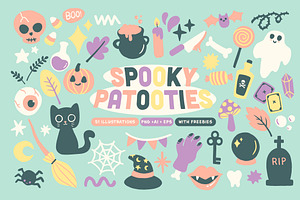 Spooky Patooties Halloween Stickers