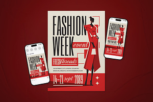 Fashion Week Event Flyer Set, a Flyer Template by The Good Store