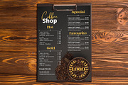 Printable Canva Coffee Menu, a Flyer Template by iloveTemplate (Thumbnail 1 of 4)