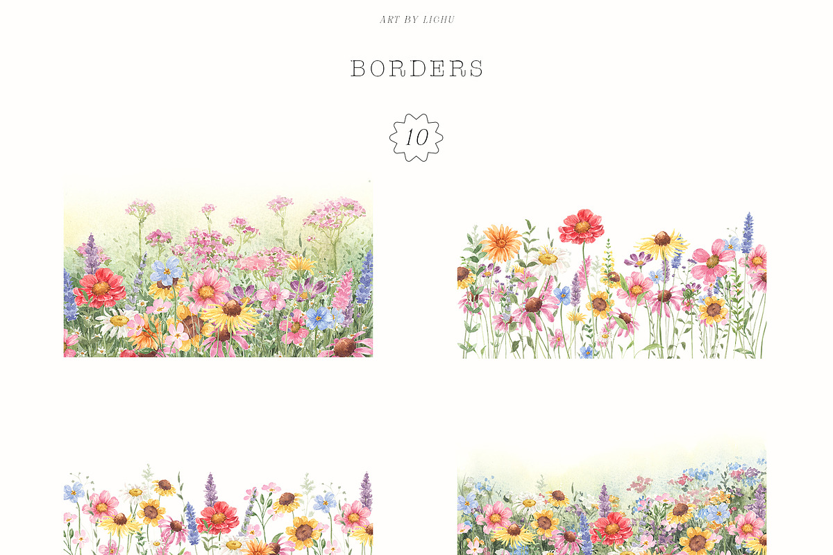Spring Wildflowers, a Decorative Illustration by LiChu Art (Photo 3 of 18)