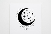 50 Crescent Moon with Stars, an Empty State Illustration by Amazin_art (Thumbnail 24 of 47)