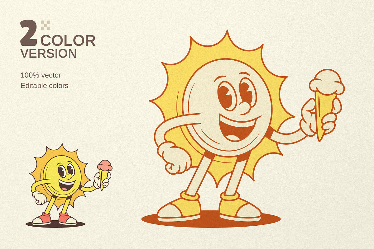 Funny Sun Character, a Seasonal Illustration by Vasya Kobelev (Photo 7 of 8)