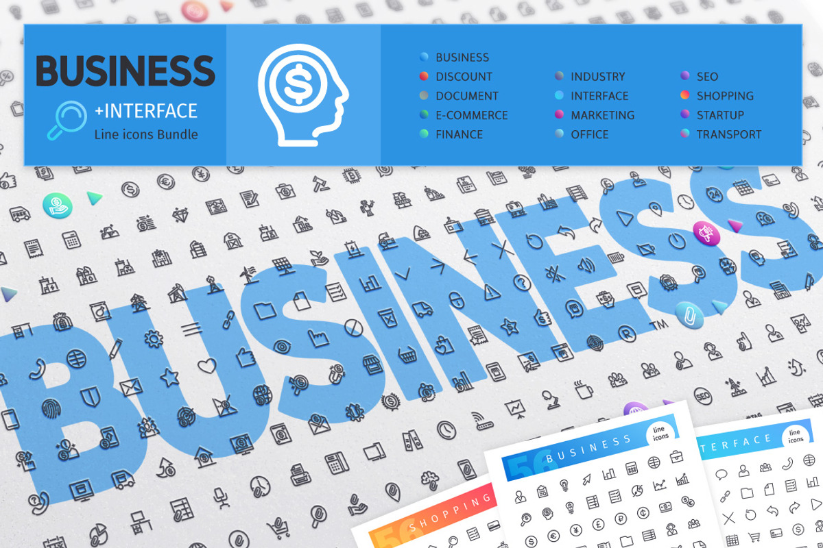 Business 700+ Line Icons Bundle, an Outline Icon by Voysla's Shop (Photo 1 of 8)