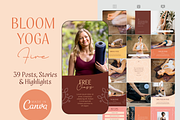 Bloom Yoga Fire Canva Template, a Social Media Template by The Inspired Brand (Thumbnail 1 of 6)