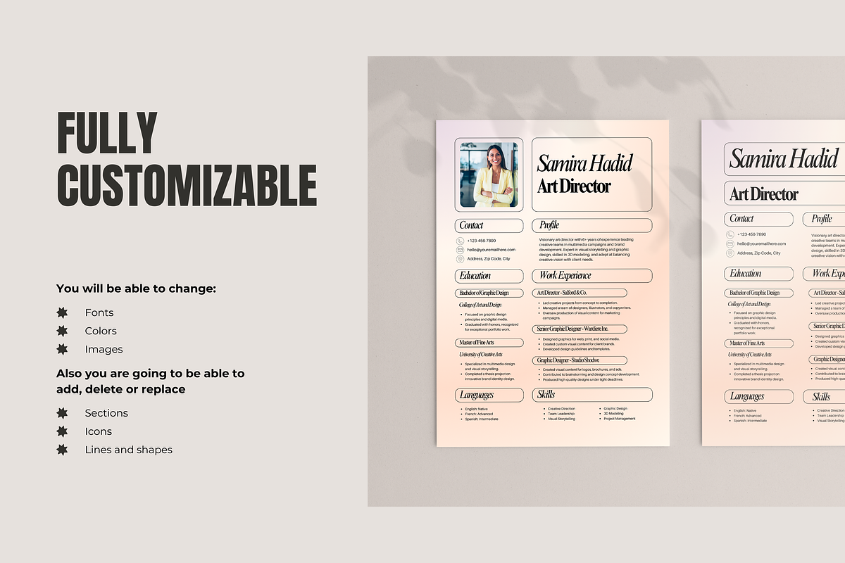 Unique CV & Cover Letter Templates, a Resume Template by TEAM RONDI (Photo 4 of 6)