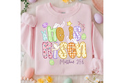 Floral Jesus Easter Patchwork Png, an Illustration by Designking (Thumbnail 2 of 6)