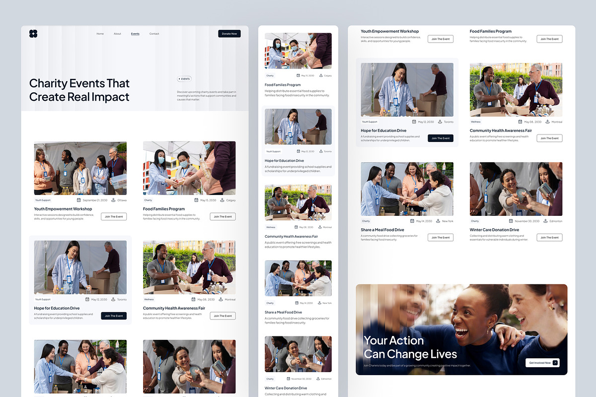 Non-Profit Charity Website UI Figma, an UI Kit Template by peterdraw (Photo 4 of 7)