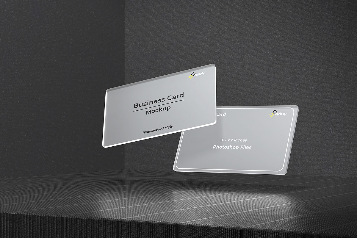 Transparent Business Card Mockup, an Advertising Mockup by Graphicbars (Photo 5 of 13)
