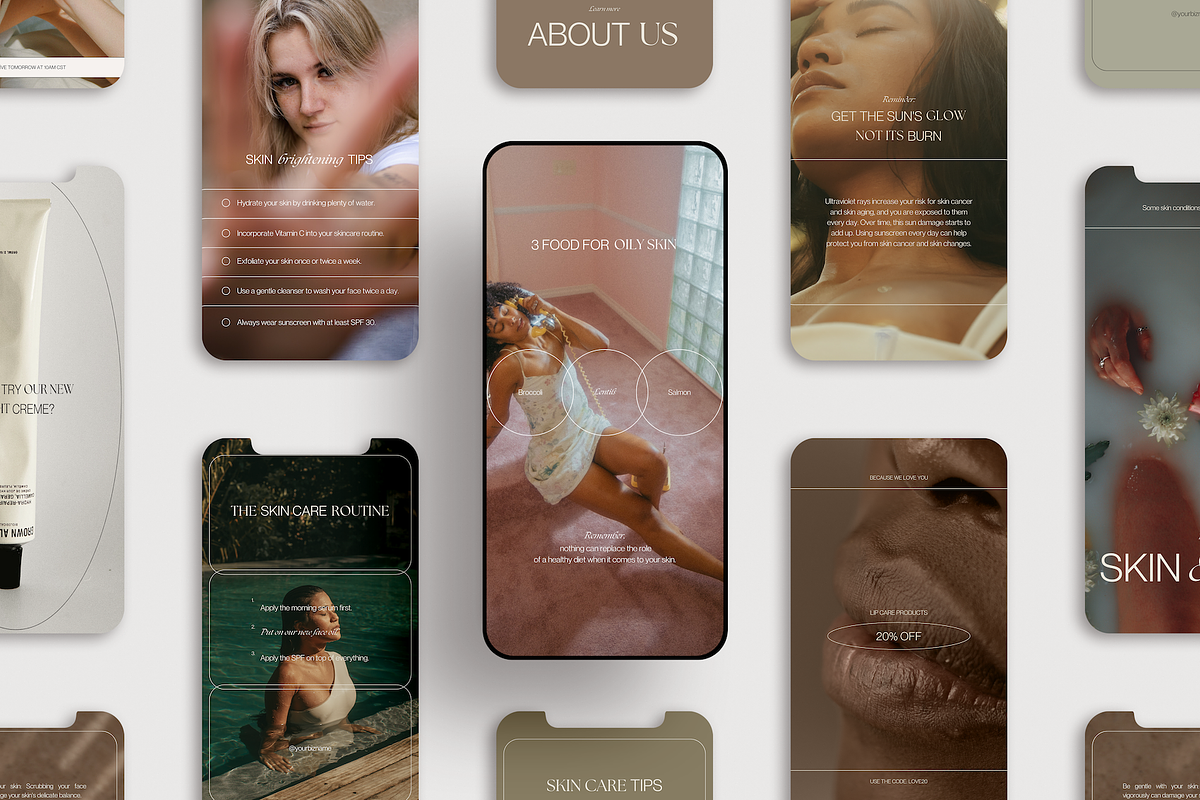 Luxury Social Media Templates, a Social Media Template by Brand & Bloom