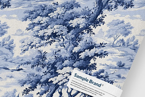 BLUE FRENCH TOILE Seamless Pattern