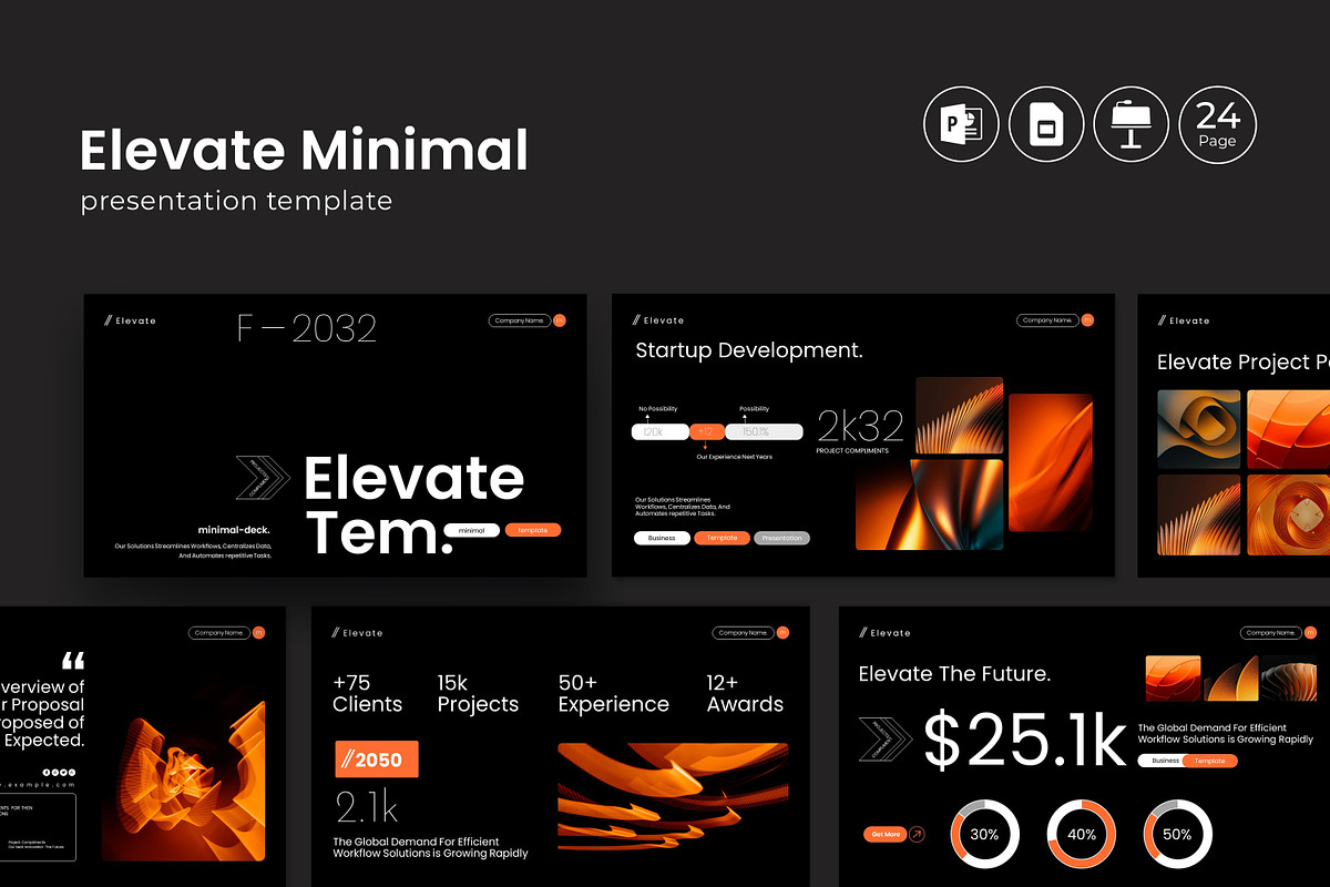 Elevate Minimal Template, a Presentation Template by Soraclod (Photo 1 of 9)