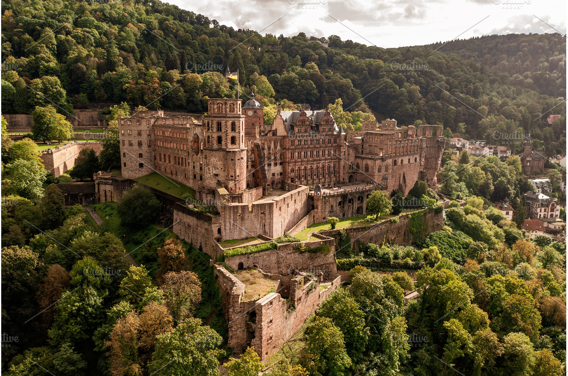 The castle ruin in Heidelberg, Baden, an Architecture Photo by Nature and travel