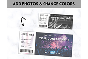 Editable Concert Ticket Template, a Templates & Theme by Templatables (Thumbnail 2 of 7)