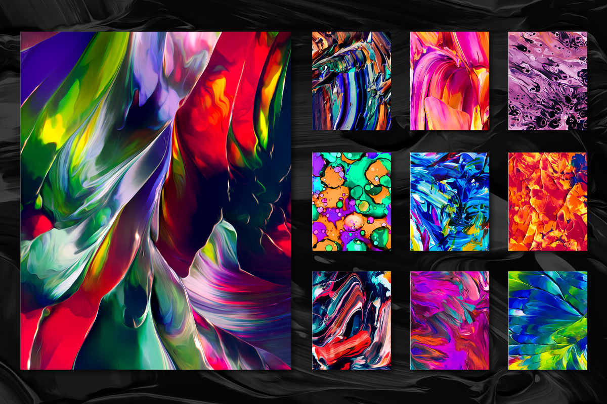Flow Bundle—300 fluid paint textures, a Texture Graphic by Chroma Supply (Photo 25 of 34)