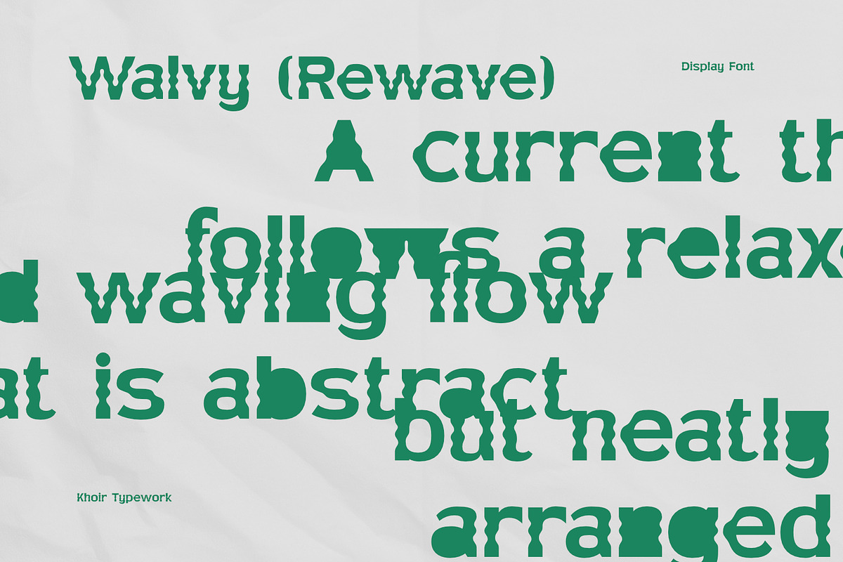 Rewav - Display Font, a Sans Serif Font by Khoir (Photo 2 of 11)