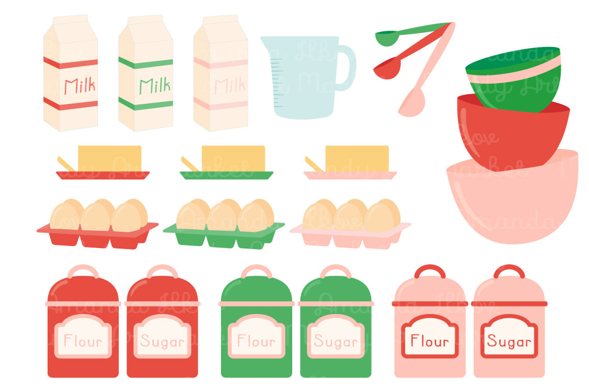 Cherry Bomb Baking Clipart & Vectors, an Illustration by Amanda Ilkov (Photo 4 of 4)