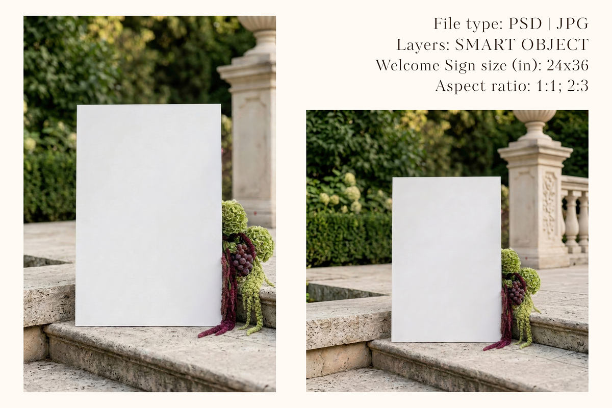 24x36 Wedding Welcome Sign Mockup, an Advertising Mockup by Serenefeeling (Photo 4 of 7)