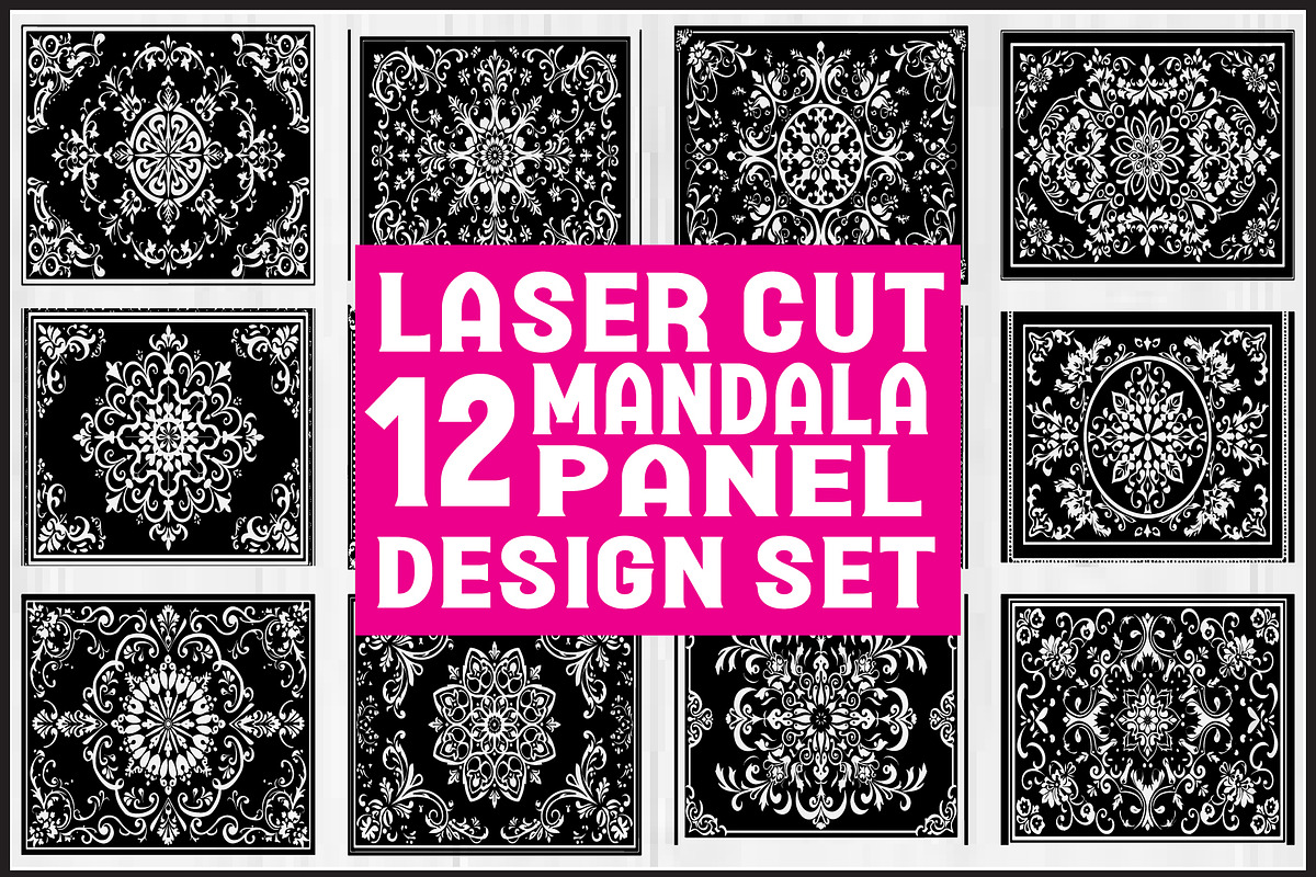 Laser Cut Mandala Panel Design Set, an Object Graphic by jahid234 (Photo 1 of 13)