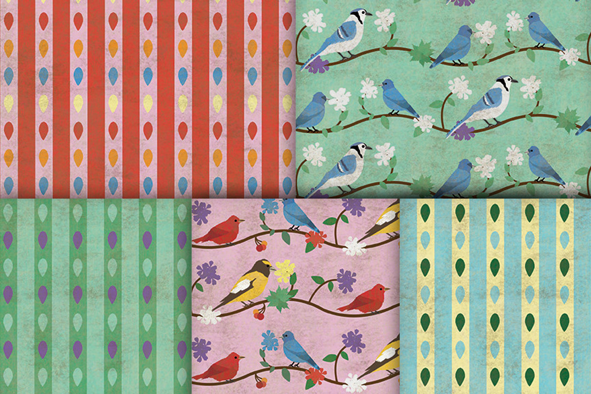 Songbird Patterns - Spring Flowers, a Pattern Graphic by VizualStorm (Photo 3 of 3)
