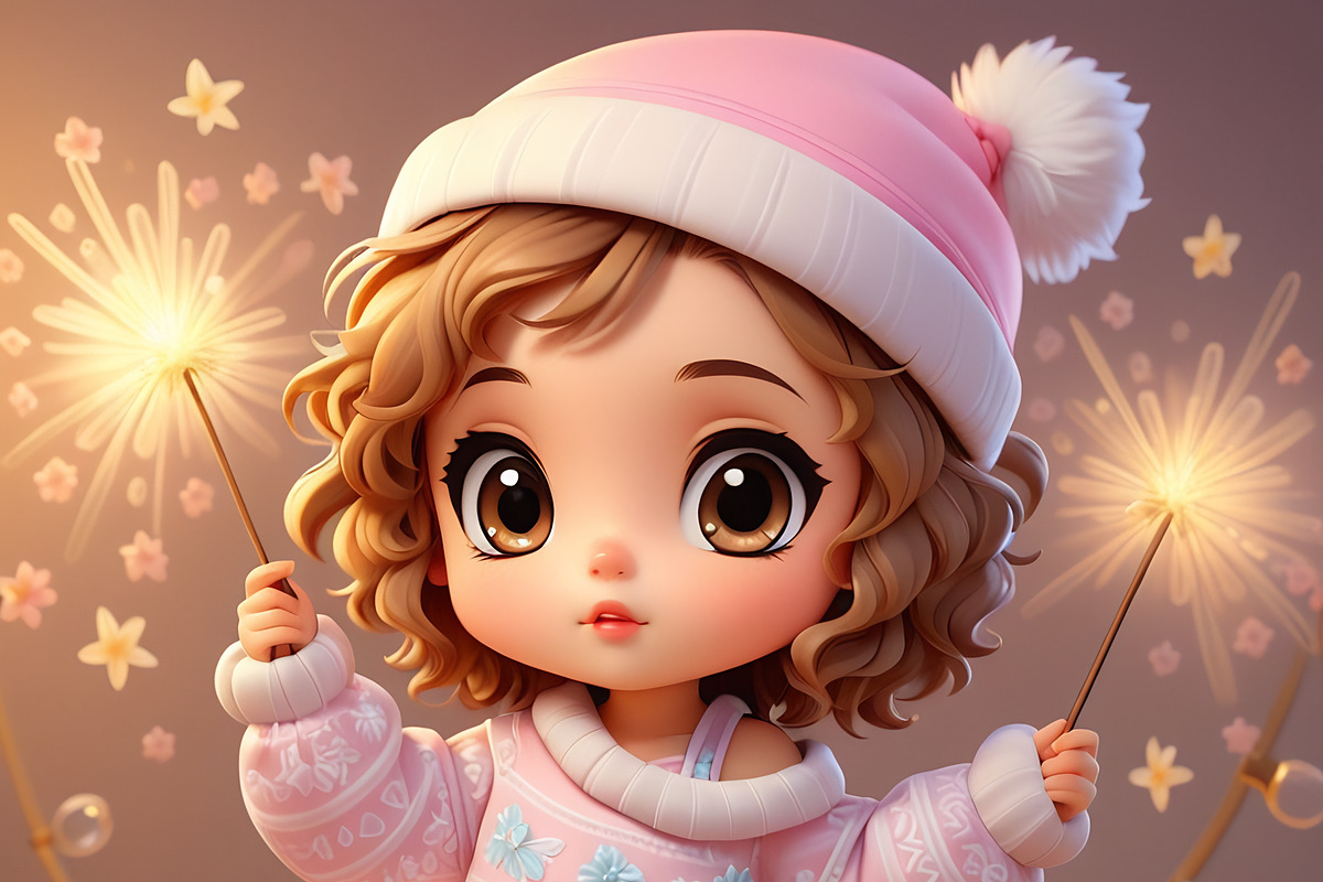 Procreate Chibi Christmas Stamps, a Brush Add-On by OneBerryCreations (Photo 8 of 9)