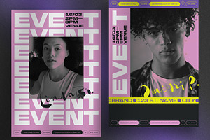 Event Flyer with Bold Typography, a Flyer Template by wavebreak