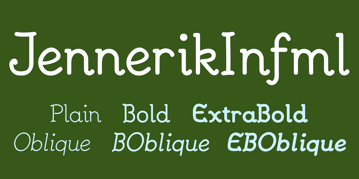 JennerikInfml, a Handwritten Font by Ingrimayne Type (Photo 2 of 8)