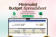 Budget Spreadsheet – Google Sheets, a Templates & Theme by vitalinagerman (Thumbnail 1 of 10)