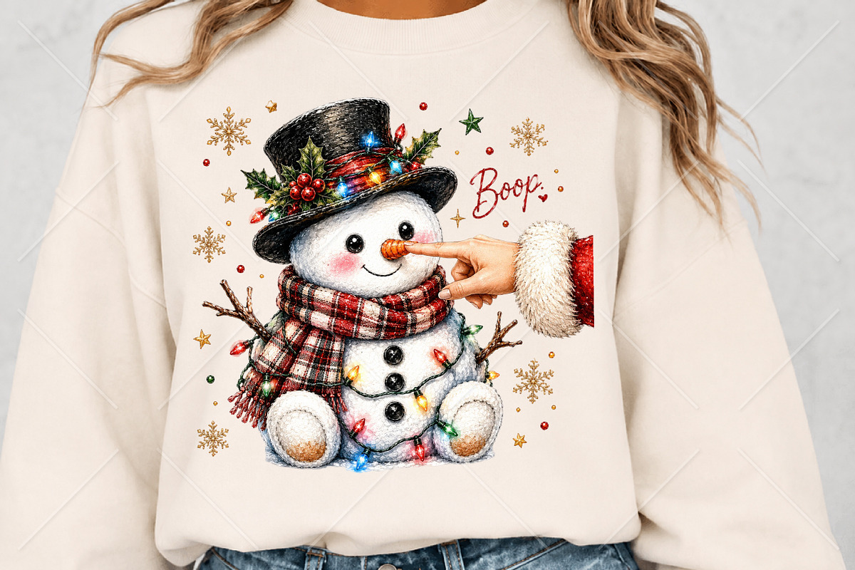 Boop Snowman Christmas PNG, a Seasonal Illustration by Canvas Craft (Photo 5 of 6)