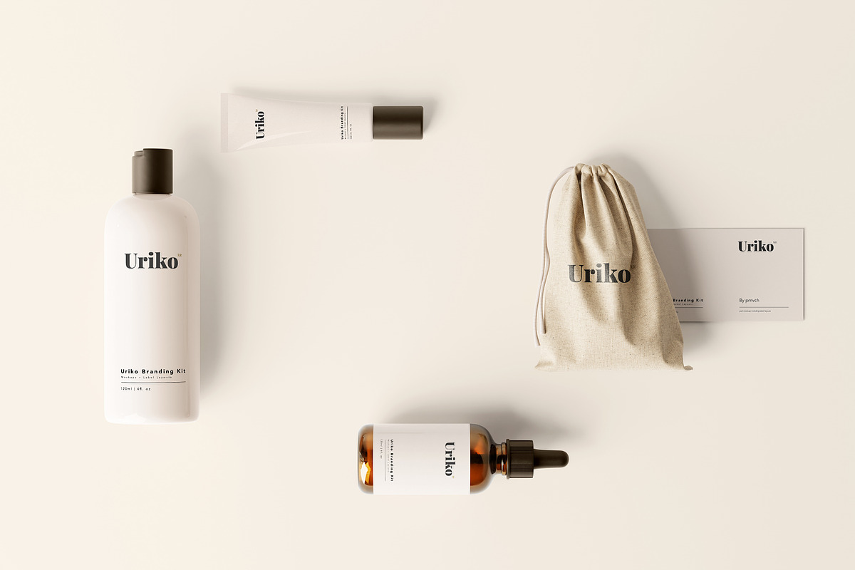Uriko - Cosmetic Branding Kit, a Packaging Mockup by pmvch (Photo 23 of 26)