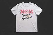 Mom You Are Awesome Embroidery File, an Illustration by Purpose Ekbal (Thumbnail 2 of 3)