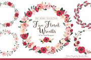 Floral Vector Wreaths in Rose Garden, an Illustration by Amanda Ilkov (Thumbnail 1 of 4)