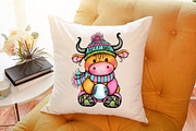 Whimsical Christmas Highland Cow Cli, an Illustration by Sublimation Artist (Thumbnail 6 of 6)
