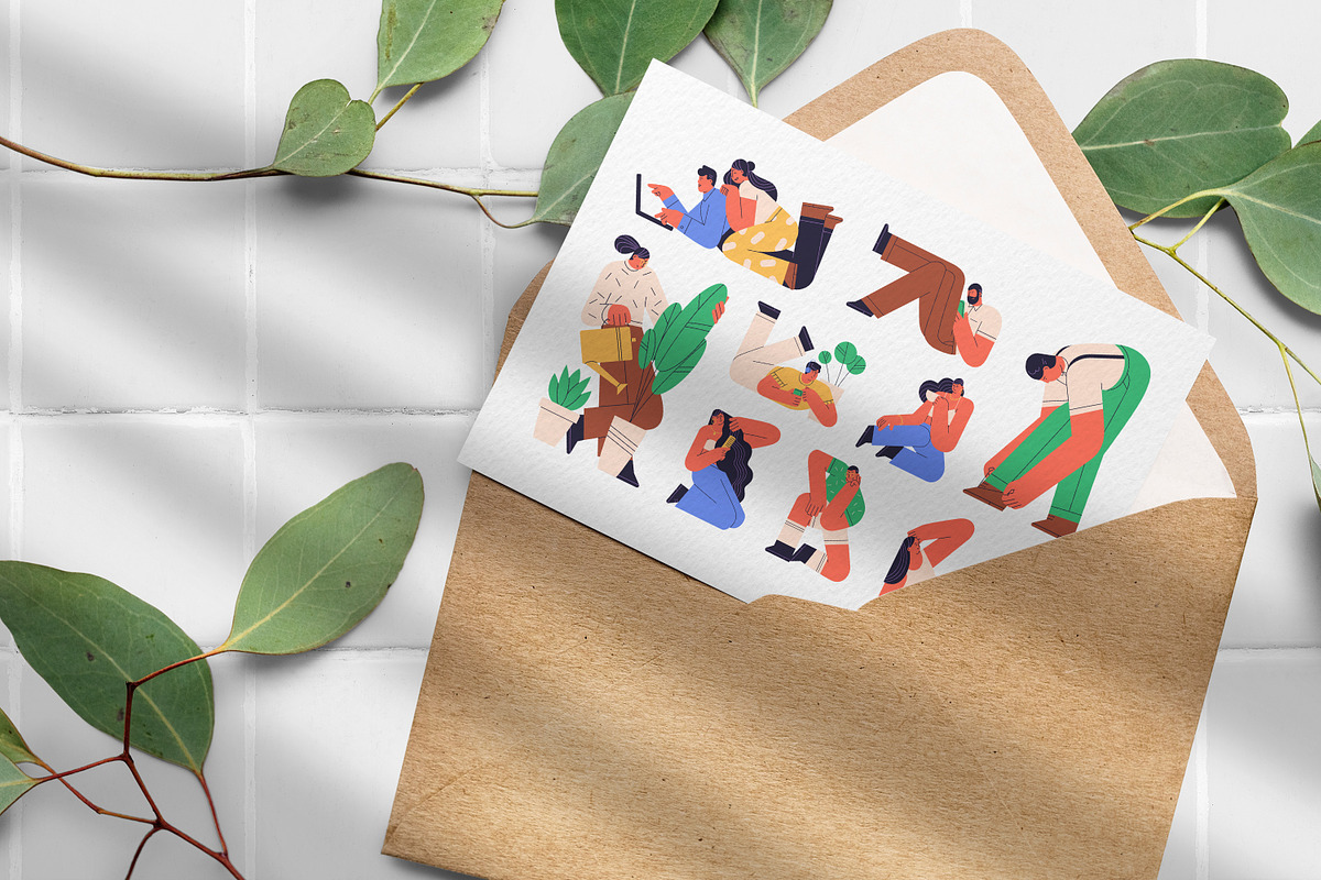 Modern people relaxing set, a Decorative Illustration by Good Studio (Photo 9 of 12)