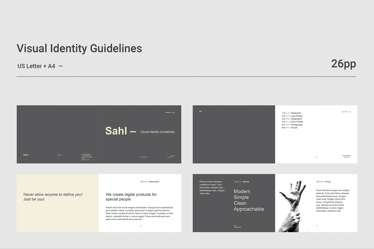 Visual Identity Guidelines, a Brochure Template by BOXKAYU (Photo 8 of 10)