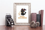 Black cat Halloween, an Animal Illustration by Berdansabersama (Thumbnail 7 of 8)