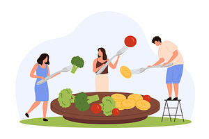 Healthy breakfast, vitamin nutrition, a Food Illustration by Flashvector