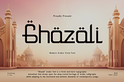 Ghazali - Modern Arabic Style Font, a Handwritten Font by overlaytemplates (Thumbnail 1 of 5)